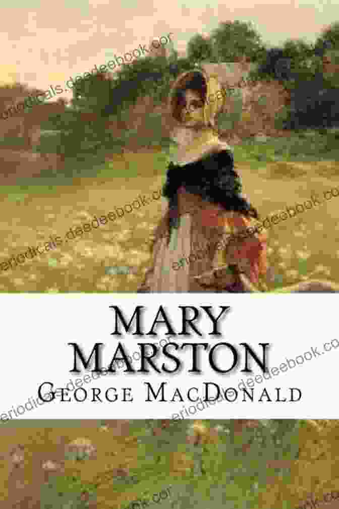 A Portrait Of Mary Marston George Macdonald, A Woman With Long Wavy Hair, Wearing A Dark Victorian Era Dress. She Is Standing In Front Of A Lush Garden, Holding A Sketchbook And A Magnifying Glass. Mary Marston George MacDonald