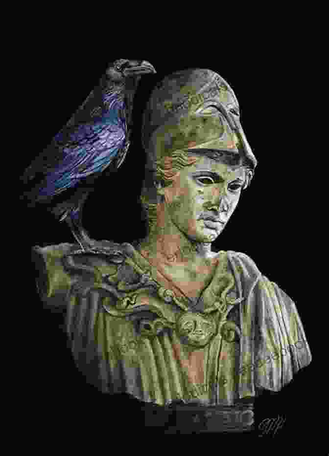 Enthralling Illustration Of A Raven Perched On A Bust Of Pallas, Its Haunting Gaze Piercing Through The Darkness Edgar Allan Poe: Complete Tales Poems (Illustrated/Annotated) (Top Five Classics 13)