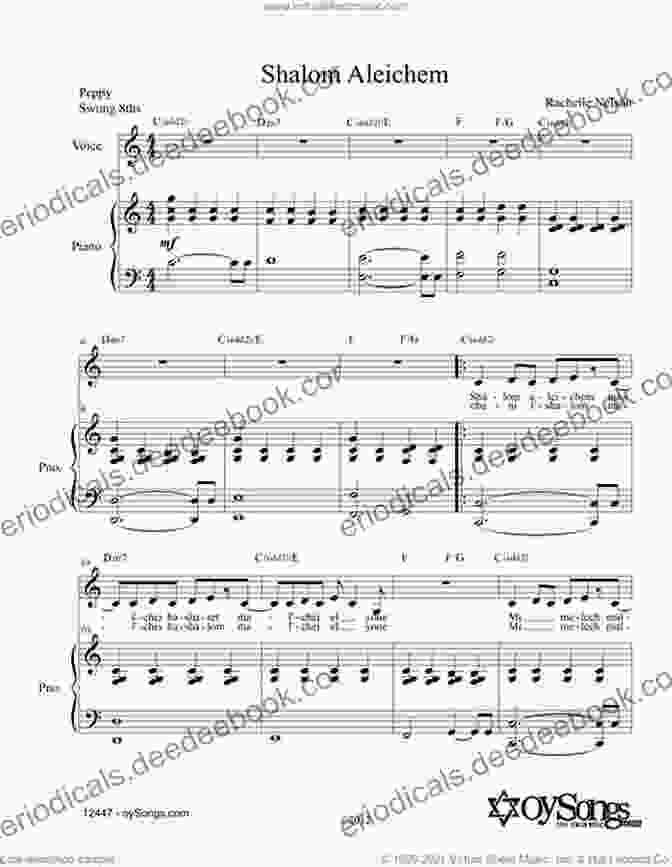 Shalom Aleichem's Bulgarish Piano Sheet Music Featuring Klezmer Dance Adaptation Shalom Aleichem Piano Sheet Music Collection Part 13 (Jewish Songs And Dances Arranged For Piano)