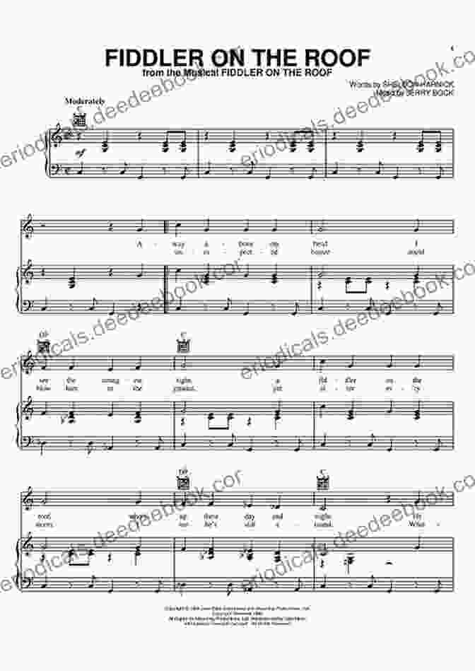 Shalom Aleichem's Fiddler On The Roof Piano Sheet Music Featuring Composition By Jerry Bock Shalom Aleichem Piano Sheet Music Collection Part 13 (Jewish Songs And Dances Arranged For Piano)